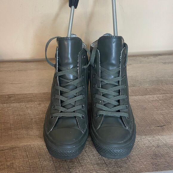 Converse All Star Rubber Hi sneakers Army Green men’s 6 women’s 8 shoes - Picture 5 of 7